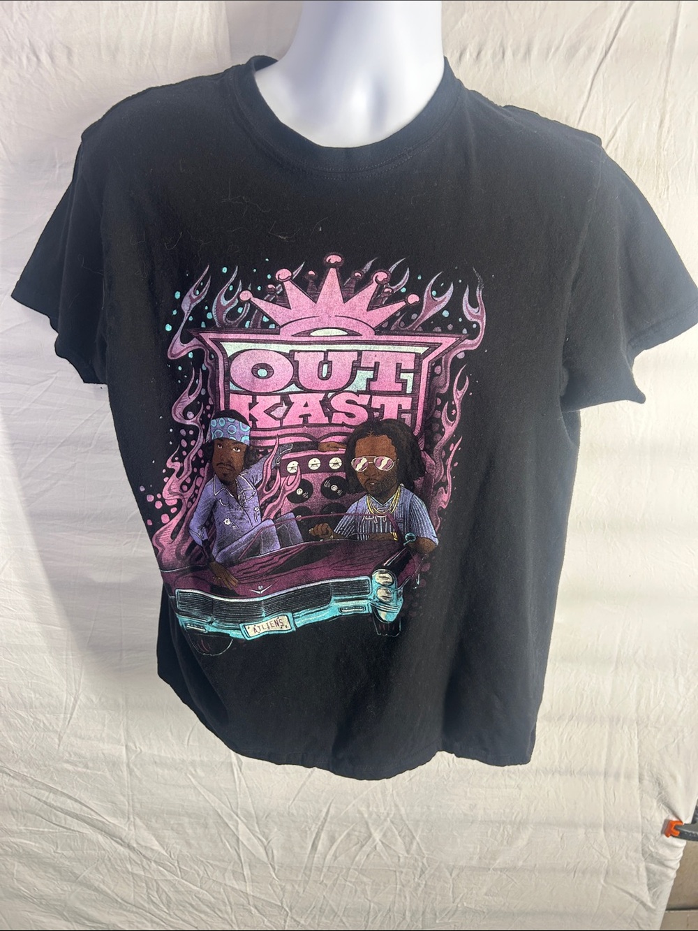 Short Sleeve Graphic Tee - Black & Pink